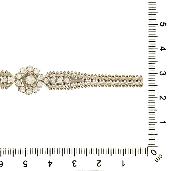 Armband, 18K, Weißgold, Brillanten