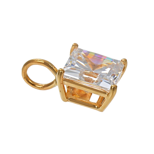 Anhänger, 14K, Gelbgold, Zirkonia