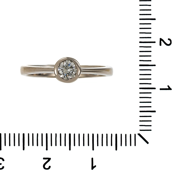 Diamantring, 14K, Weißgold, Brillant 0,25 ct