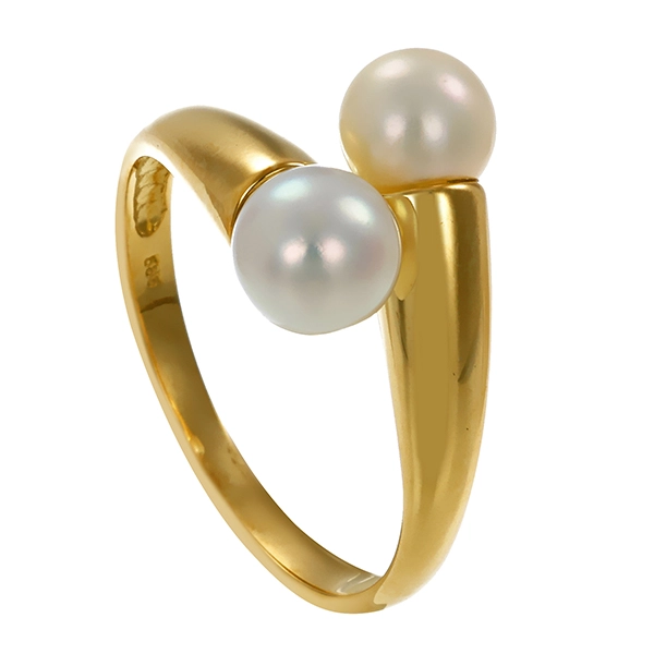 Ring, 14K, Gelbgold, Perlen, U56