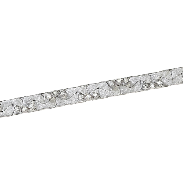 Armband, 14K, Weißgold, Diamanten