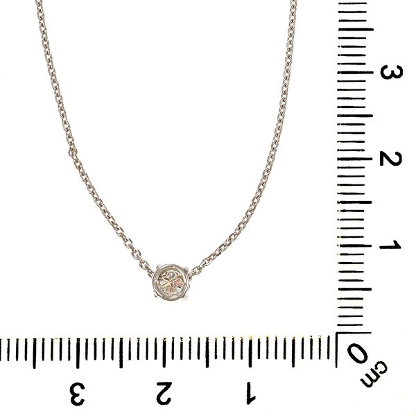Collier, 14K, Weißgold, 1 Brillant 0,22 ct