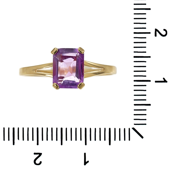 Ring, 9K, Gelbgold, Amethyst