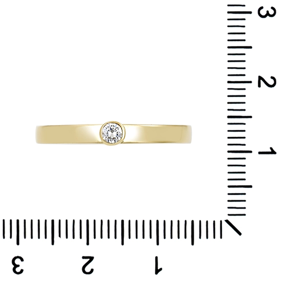 Diamantring, 14K, Gelbgold, Brillant