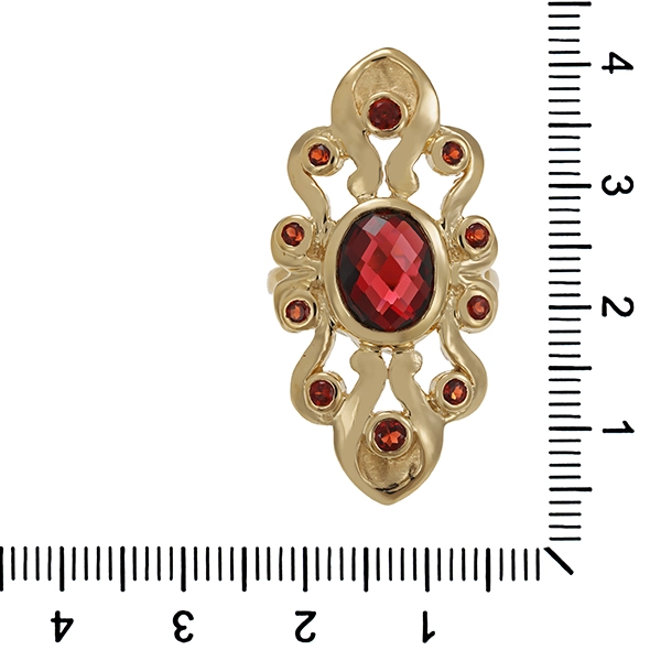 Ring, 9K, Gelbgold, Granat