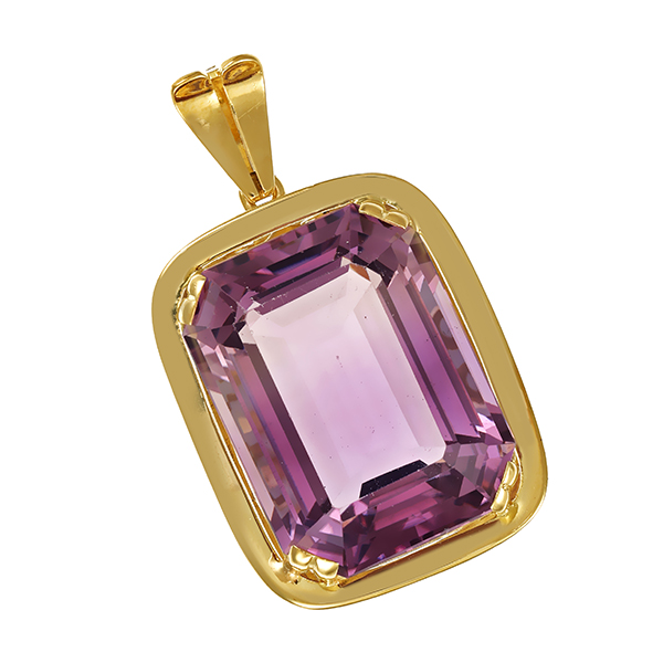 Anhänger, 14K, Gelbgold, Amethyst