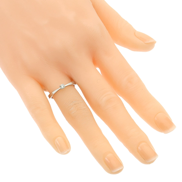 Diamantring, 14K, Weißgold, Brillant 0,10 ct