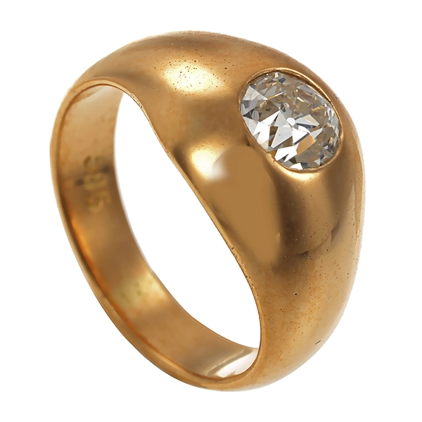 Diamantring, 14K, Gelbgold, Diamant 0,65 ct
