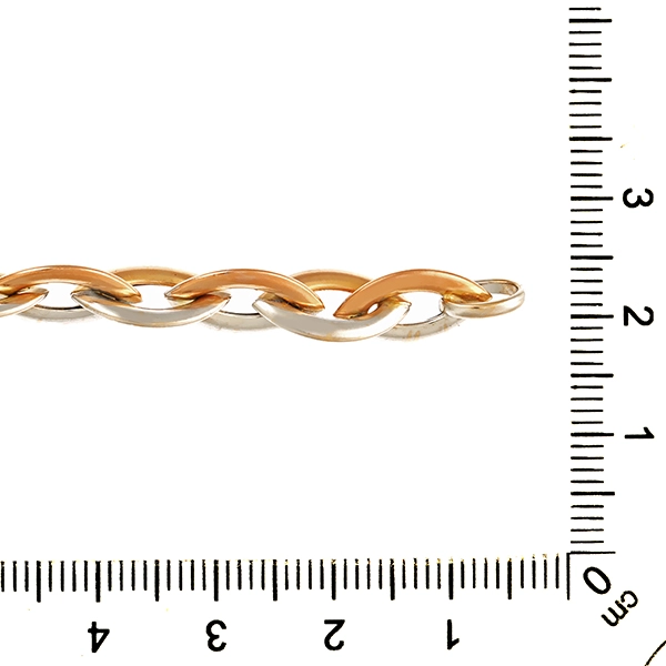 Armband, 14K, Weiß-/Rotgold