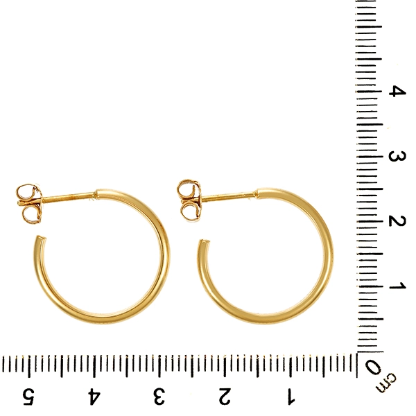 Steckcreolen, 14K, Gelbgold