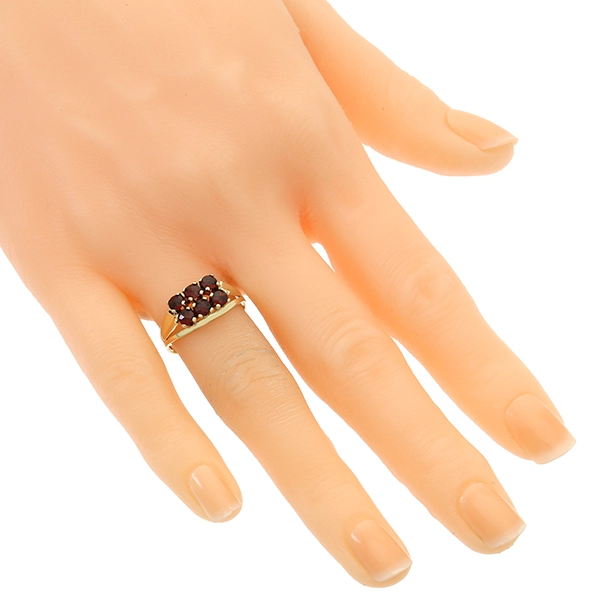 Ring, 14K, Gelbgold, Granat