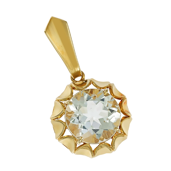 Anhänger, 14K, Gelbgold, Beryll