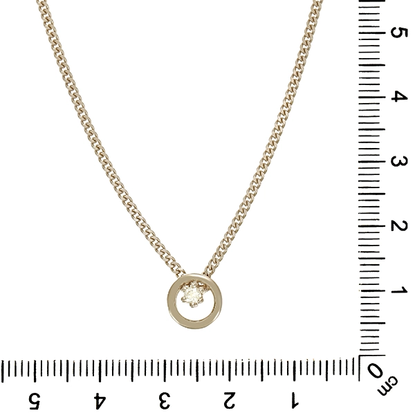 Collier, 14K, Weißgold, Brillant
