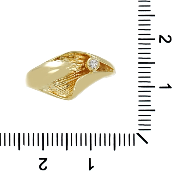 Diamantring, 14K, Gelbgold, Brillant