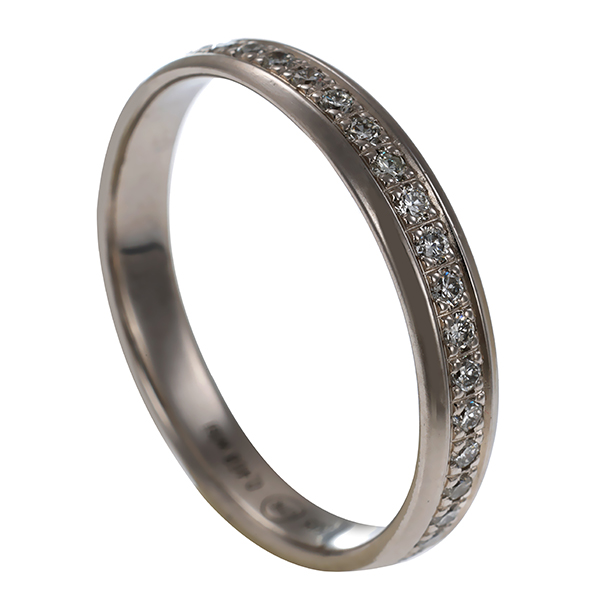 Ring, 14K, Weißgold, Brillanten, Memoire, Christ