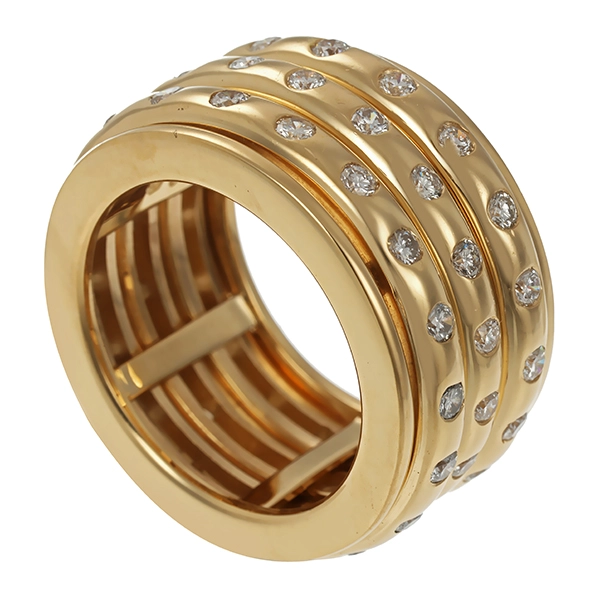 Diamantring, 14K, Gelbgold, Brillanten