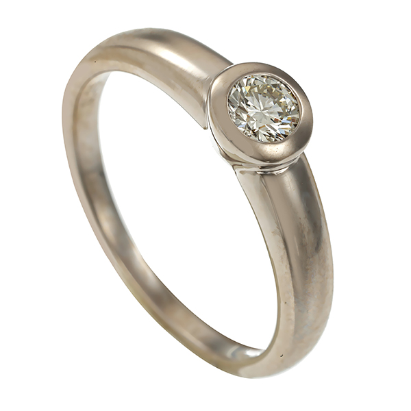 Diamantring, 14K, Weißgold, Brillant 0,25 ct
