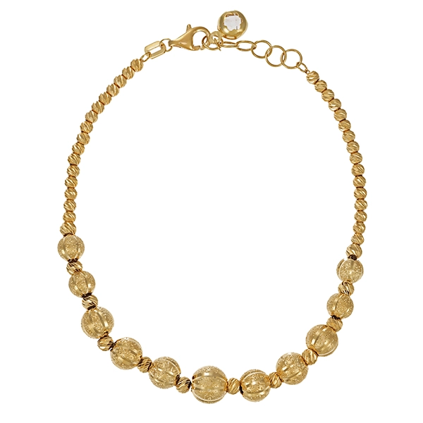 Armband, 14K, Gelbgold, Zirkonia