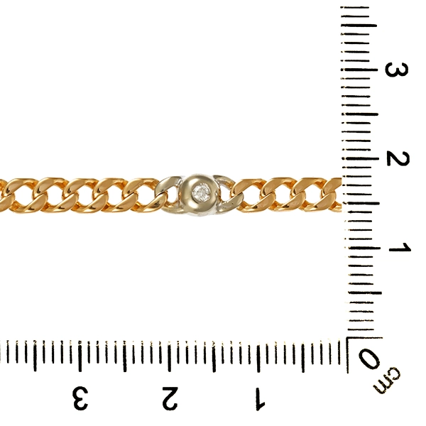 Armband, 14K, Gelb-/Weißgold, Brillant