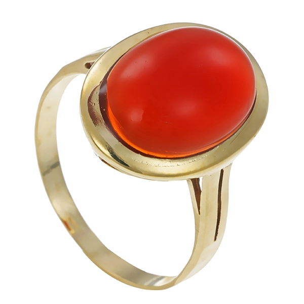 Ring, 8K, Gelbgold, Karneol