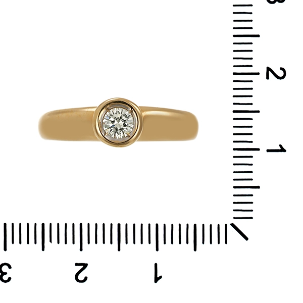 Brillantring, 14K, Gelbgold, 0,0ct