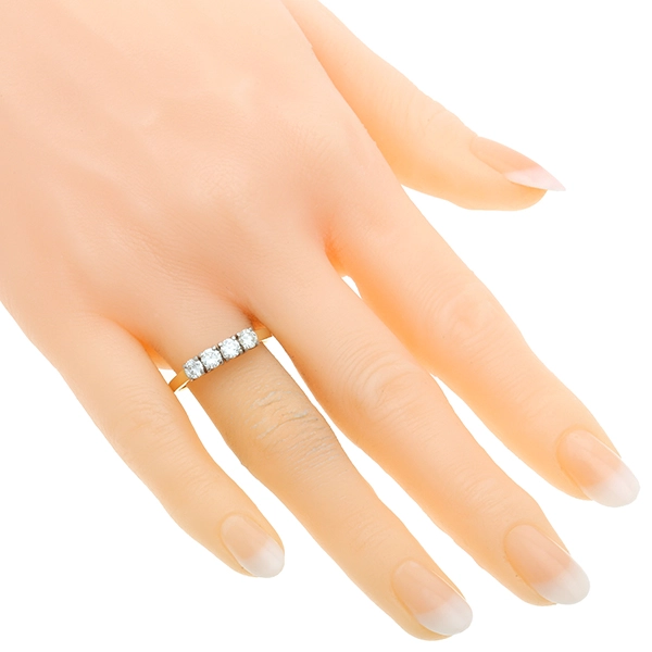 Diamantring, 18K, Gelb-/Weißgold, Brillanten
