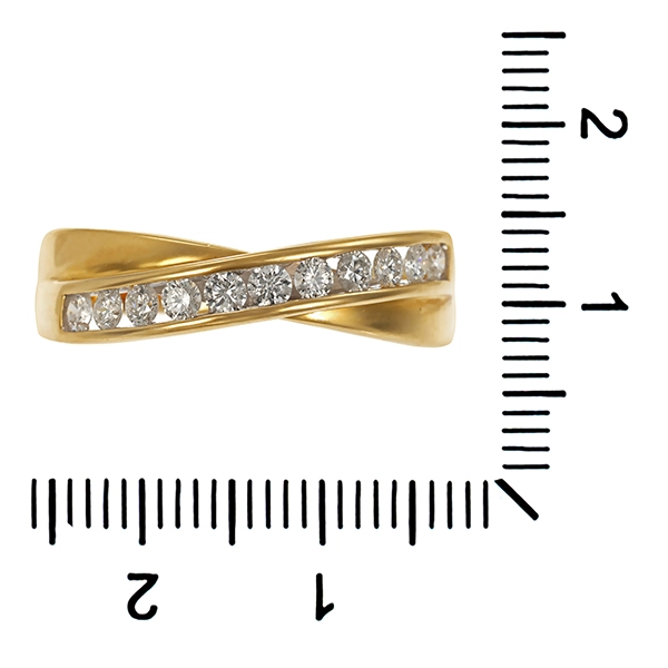 Diamantring, 14K, Gelbgold, Brillanten