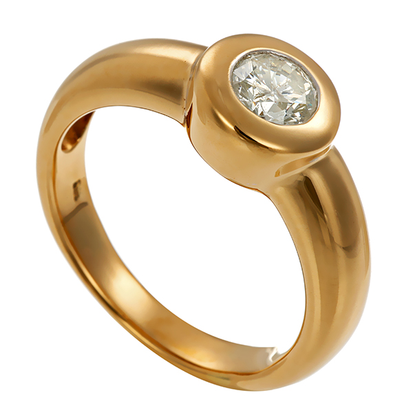 Brillantring, 14K, Gelbgold, 0,50ct