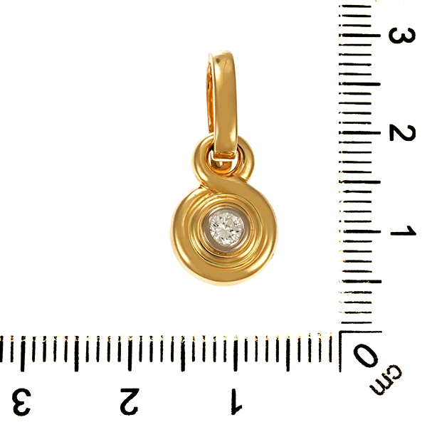 Anhänger, 14K, Gelb-/Weißgold, Brillant