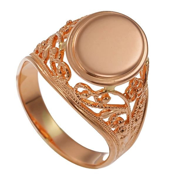 Siegelring, 14K, Rotgold,