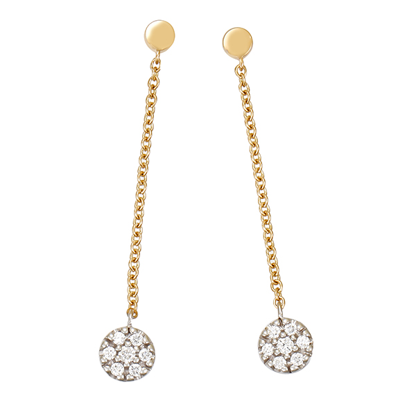 Steckhänger, 14K, Gelb-/Weißgold, Brillanten