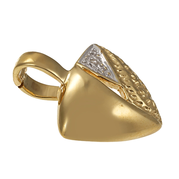 Anhänger, 8K, Gelb-/Weißgold, Diamant