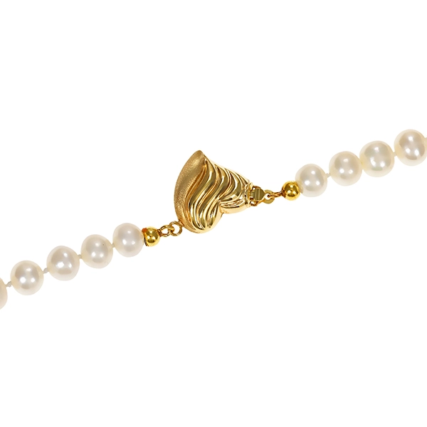 Perlenkette, 14K, Gelbgold