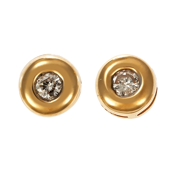 Ohrstecker, 14K, Gelbgold, Brillanten