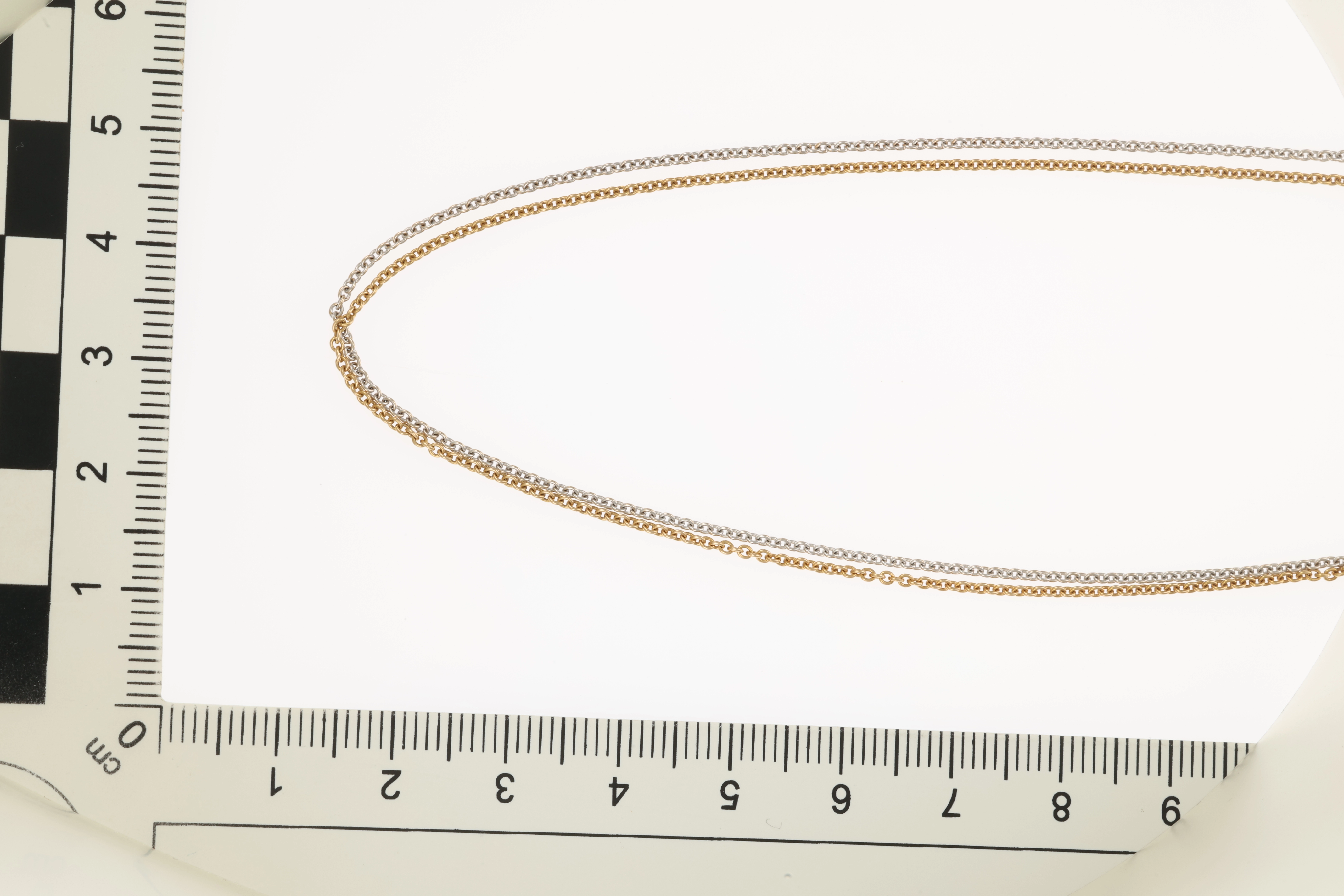 Collierkette, 14K, Gelbgold, Weißgold