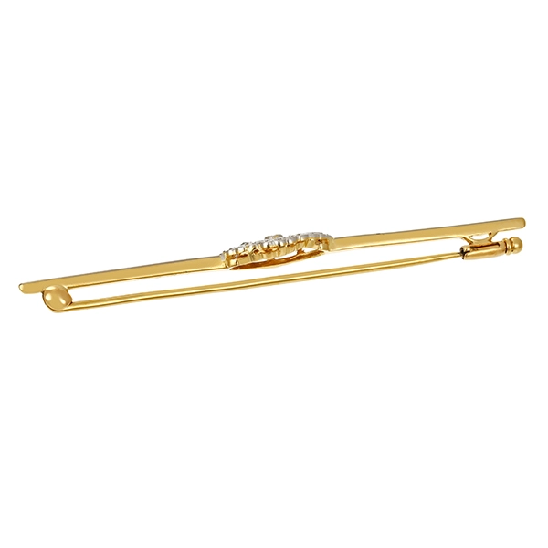 Brosche, 14K, Gelb-/Weißgold, Diamant, Diamantrosen