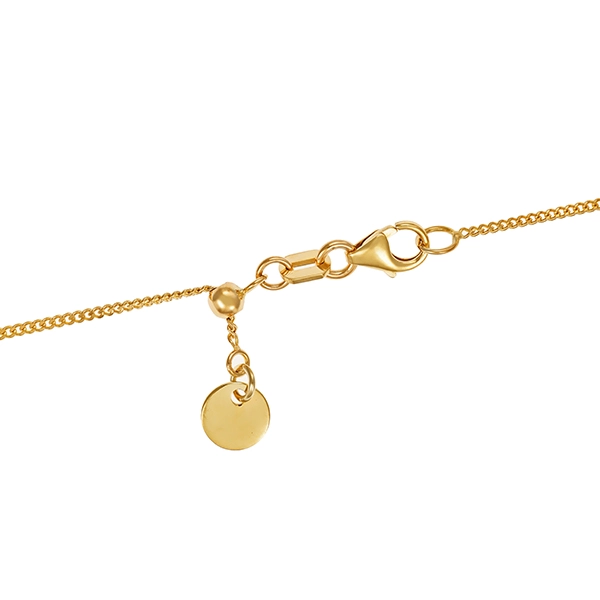 Collier, 9K, Gelbgold, Diamant