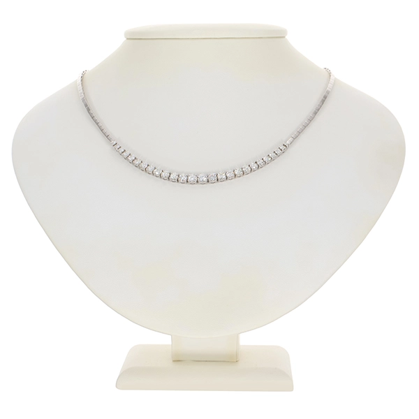 Collier, 18K, Weißgold, Brillanten 3,50 ct