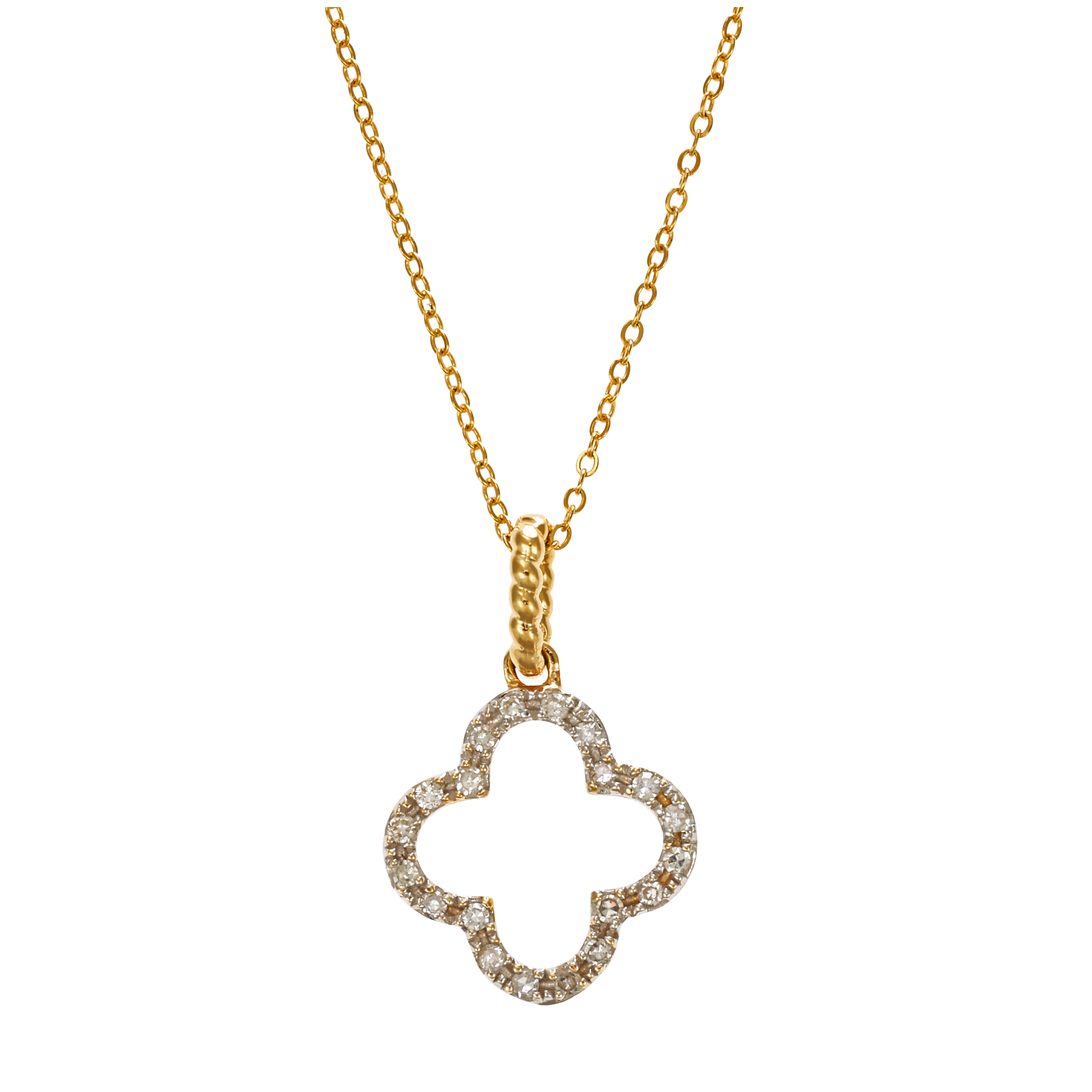 Collier, 14K, Gelbgold, Diamanten
