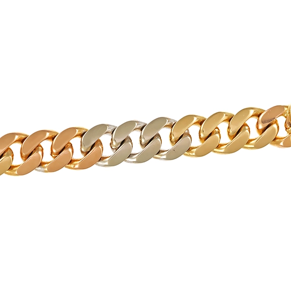 Armband, 14K, Gelb-/Weiß-/Rotgold, Panzer-