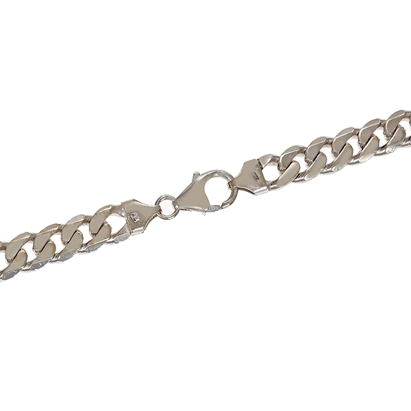 Silberkette, 925, Silber, Panzer-, Länge 62 cm