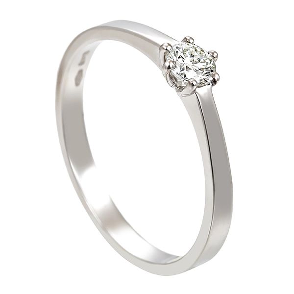 Diamantring, 18K, Weißgold, Brillant 0,25 ct