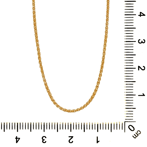 Collierkette, 18K, Gelbgold, Zopf