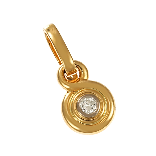 Anhänger, 14K, Gelb-/Weißgold, Brillant