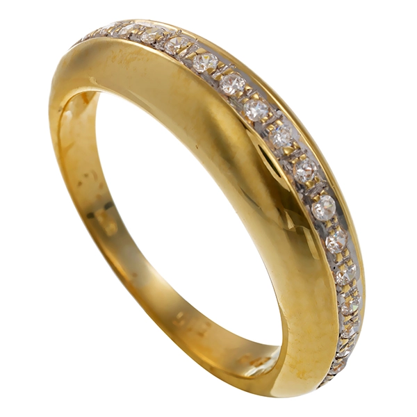 Ring, 14K, Gelbgold, Zirkonia