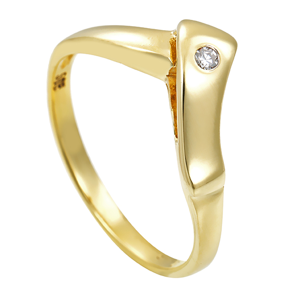Diamantring, 14K, Gelbgold, Brillant