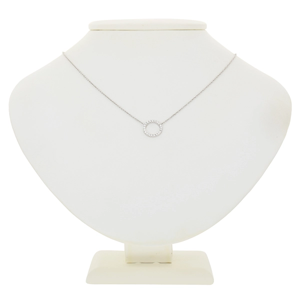 Collier, 14K, Weißgold, Brillanten