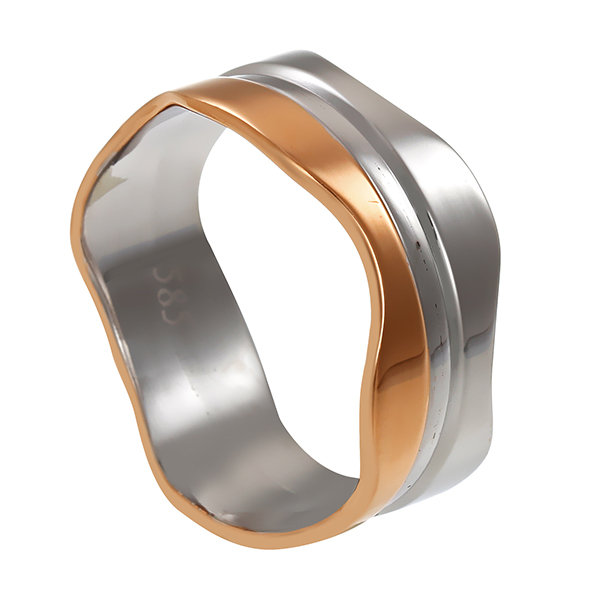 Ring, 14K, Rot-/Weißgold