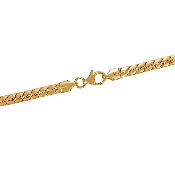 Collier, 14K, Gelb-/Weißgold, Brillanten, L46cm