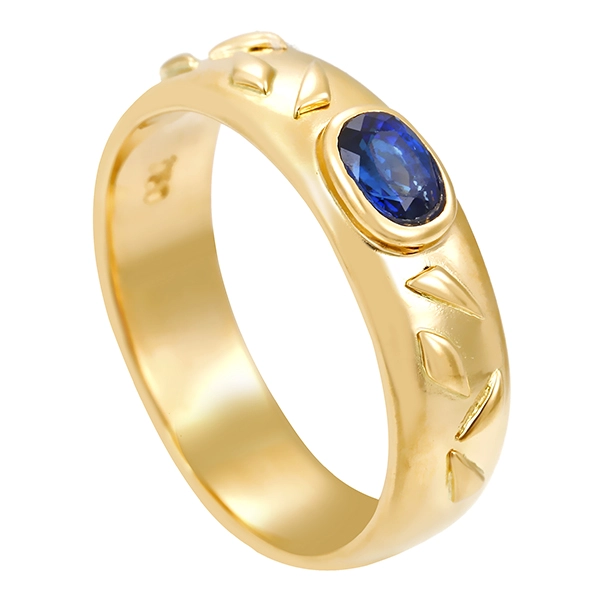Ring, 18K, Gelbgold, Saphir